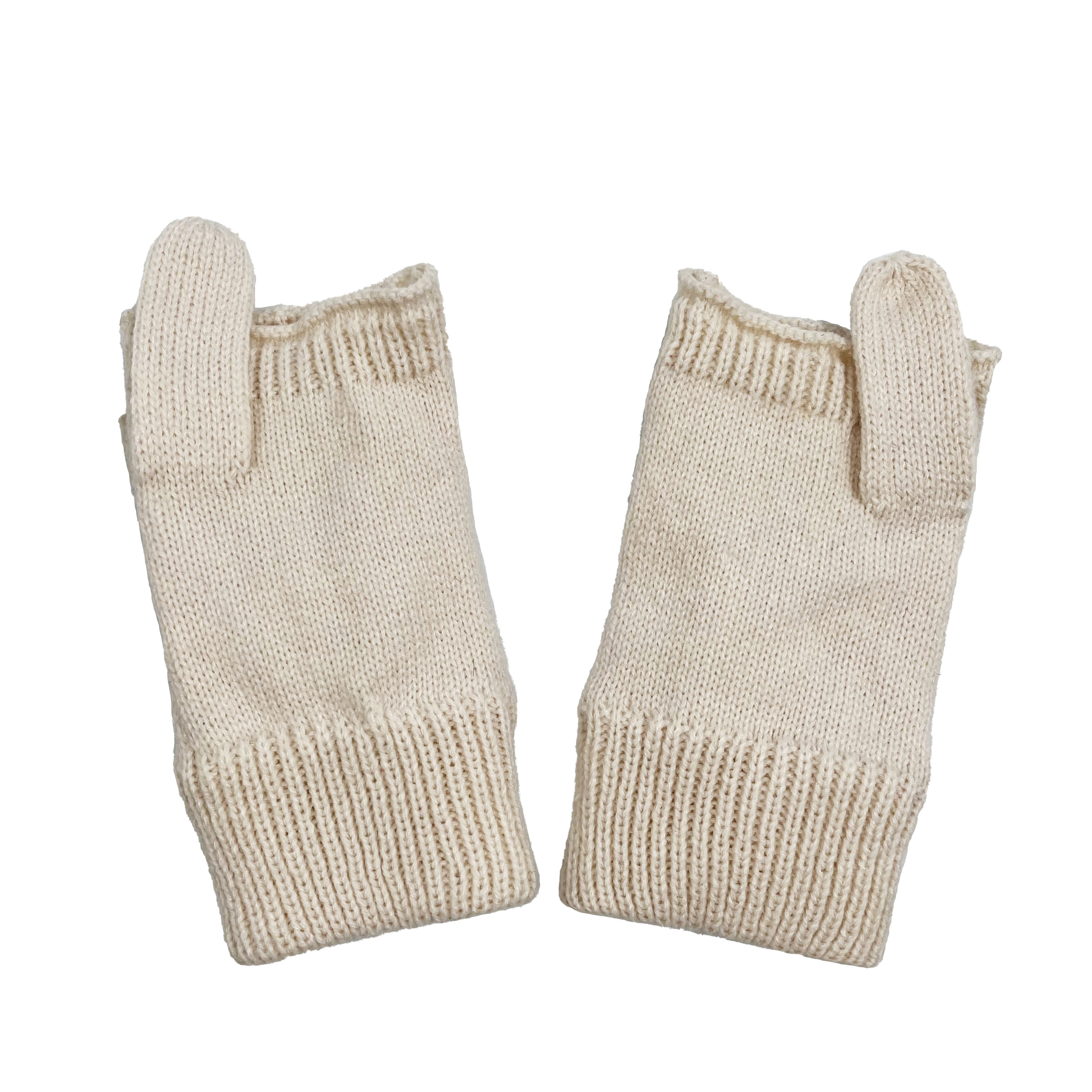 Custom Fingerless Mittens Winter Touchscreen Knitted Convertible Flip Top Fingerless Mittens Gloves