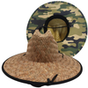 Custom printed bottom summer beach safari tides surf fishing sun straw hat with windproof chin strap