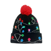 Winter LED Christmas Hat Light Up Xmas Beanie Knitted Hat