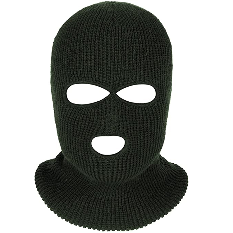 Custom Winter Knit Acrylic 1 Hole 2 Hole 3 Hole Outdoor Full Face Cover Ski Mask Balaclava