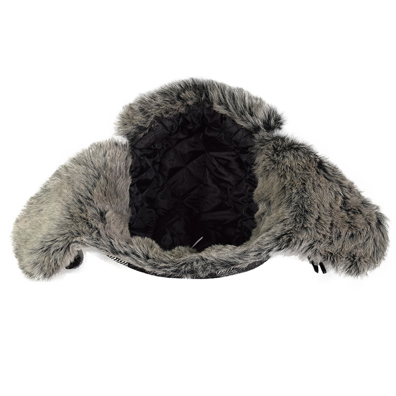 Ushanka Eskimo Bomber Russian Winter Cold Weather Plaid Aviator Faux Fur Unisex Trapper Hat Trooper Ear Flaps