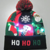 Custom Winter Christmas Halloween Party Gift Knitted Beanie Hat with Led Lights