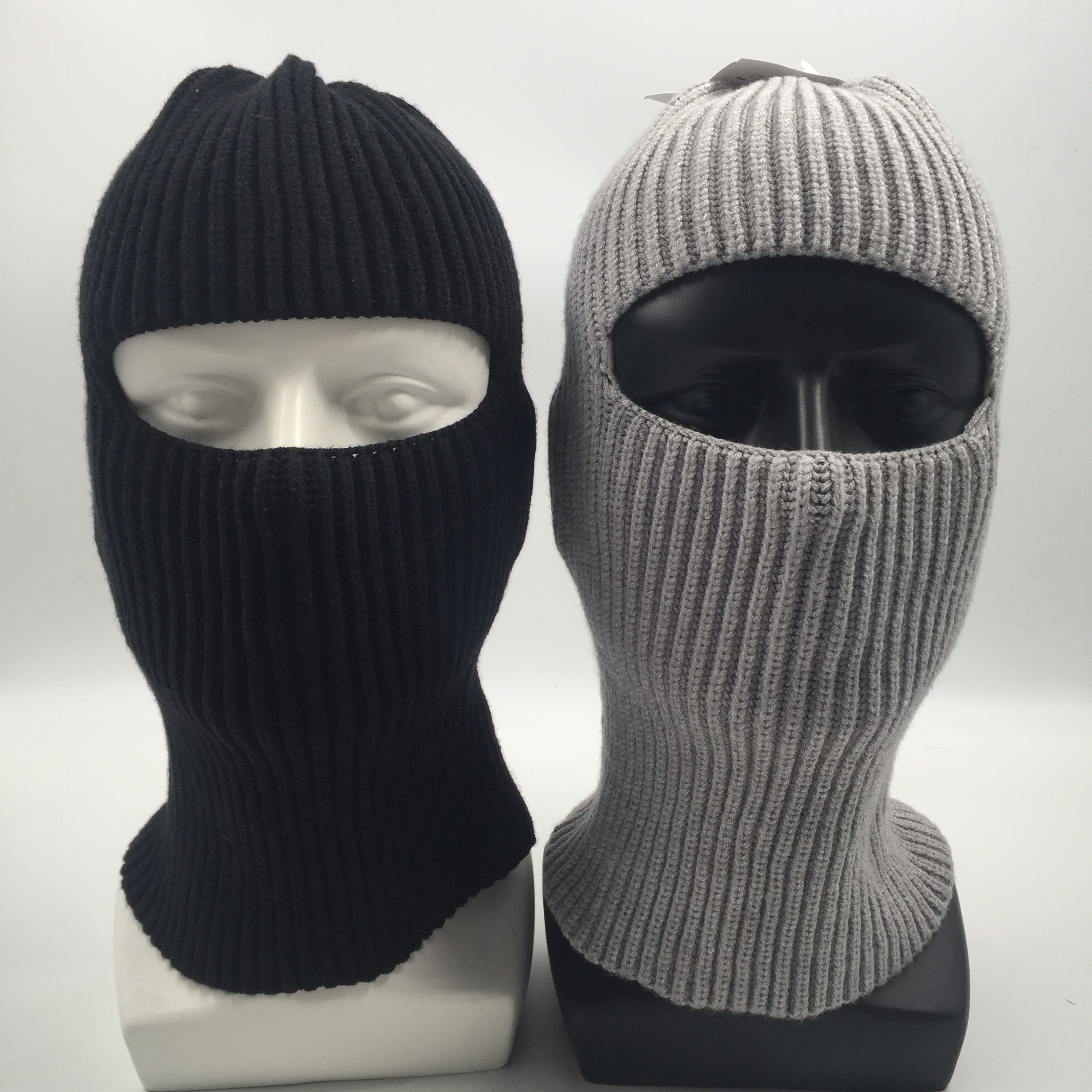 Custom Winter Knit Acrylic 1 Hole 2 Hole 3 Hole Outdoor Full Face Cover Ski Mask Balaclava