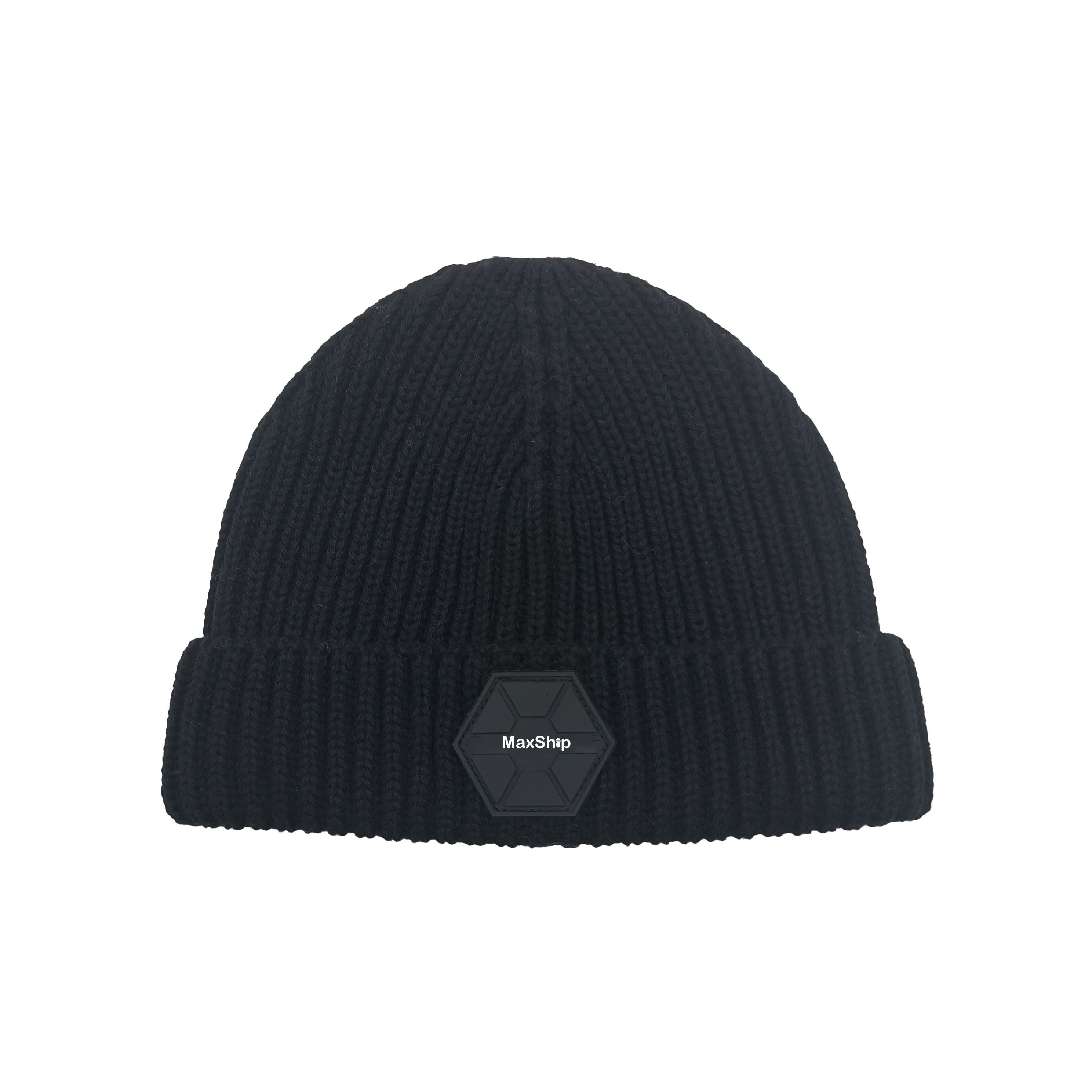 Custom Classic 100% Cotton Autumn Winter Tight Beanie with PU Label