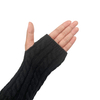 Winter Gloves Warm Knit Fingerless Gloves Half Finger Cuff Gloves Long Mittens