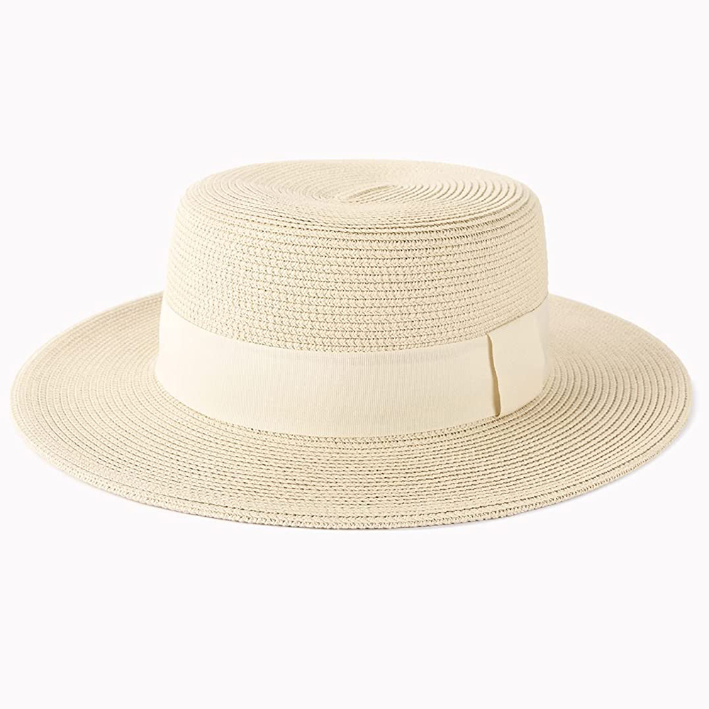 Custom wholesales summer fashion unisex wheat boater straw hat