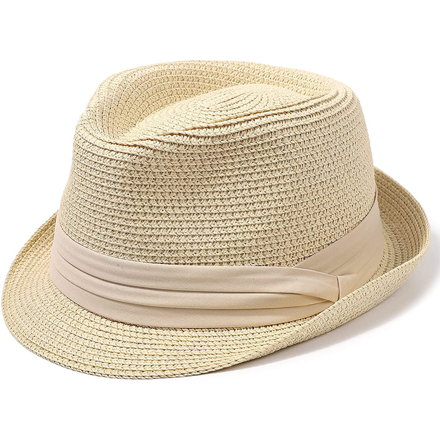 OEM Paper braid unisex roll up short brim stylish fedora straw hat