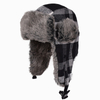 Ushanka Eskimo Bomber Russian Winter Cold Weather Plaid Aviator Faux Fur Unisex Trapper Hat Trooper Ear Flaps