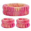 Custom Fuzzy Skincare Headbands Kids Soft Facial Makeup Head Band Women Coral Fleece Washing Face Spa Headband And Wristbands Set 