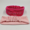 Custom Logo Stretch Washable Facial Band Makeup Hairband Hair Wrap Velvet Spa Headband