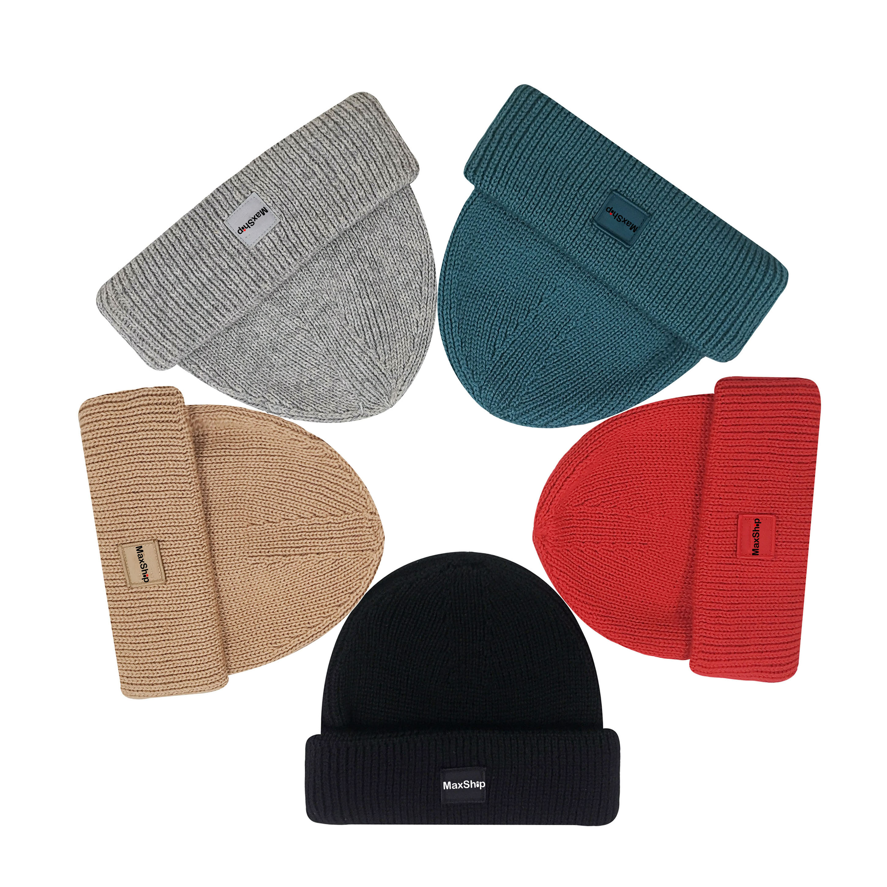 Hot Sale Classic Winter Warm Knitted Wool Plain Beanies Hat