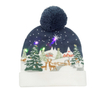 Winter LED Christmas Hat Light Up Xmas Beanie Knitted Hat