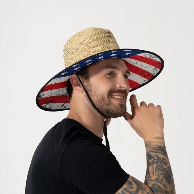 Wholesale Outdoor Farmer Natural Grass Hollow Straw Hat