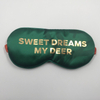 Custom Sublimation Print Logo Night Sleep Silk Satin Eye Mask Travel Eye Shade Blindfold