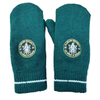 Custom Winter Thick Acrylic Knitted Gloves Mittens Custom Embroidered Logo Mittens Fleece Lined