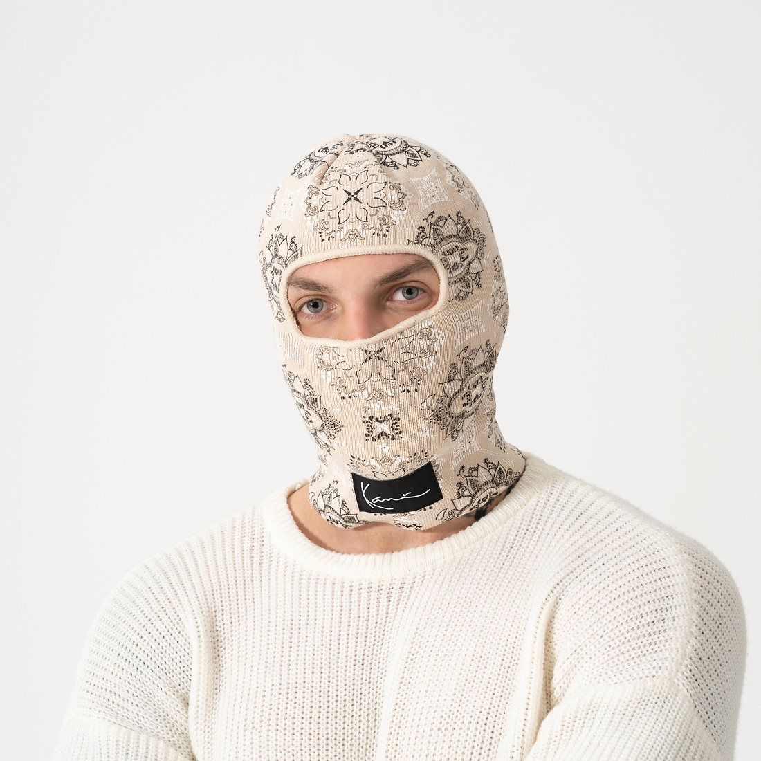 Custom Winter Knit Acrylic 1 Hole Full Print Full Face Cover Ski Mask Balaclava