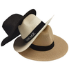 Wholesale Factory Oem Paper Foldable Men Women Wide Brim Panama Straw Sun Hat with Band