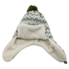 New Fashion Earmuff Jacquard Double Layers Polar Fleece Acrylic Knit Pompom Beanie Hats