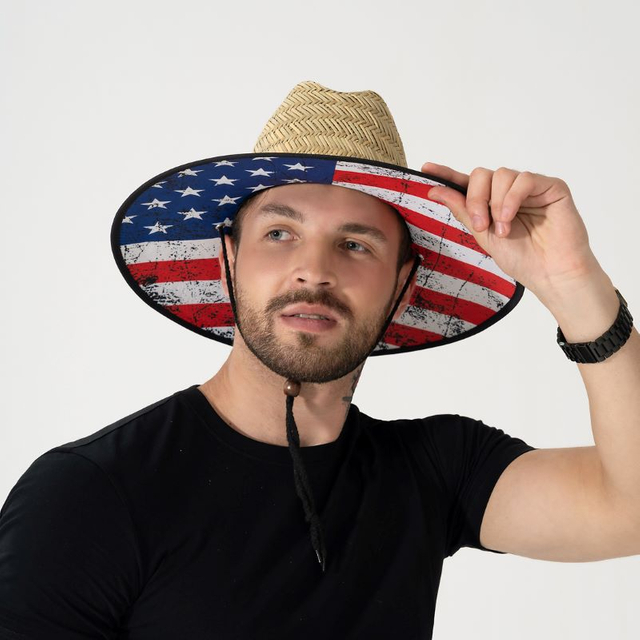 Wholesale Outdoor Farmer Natural Grass Hollow Straw Hat