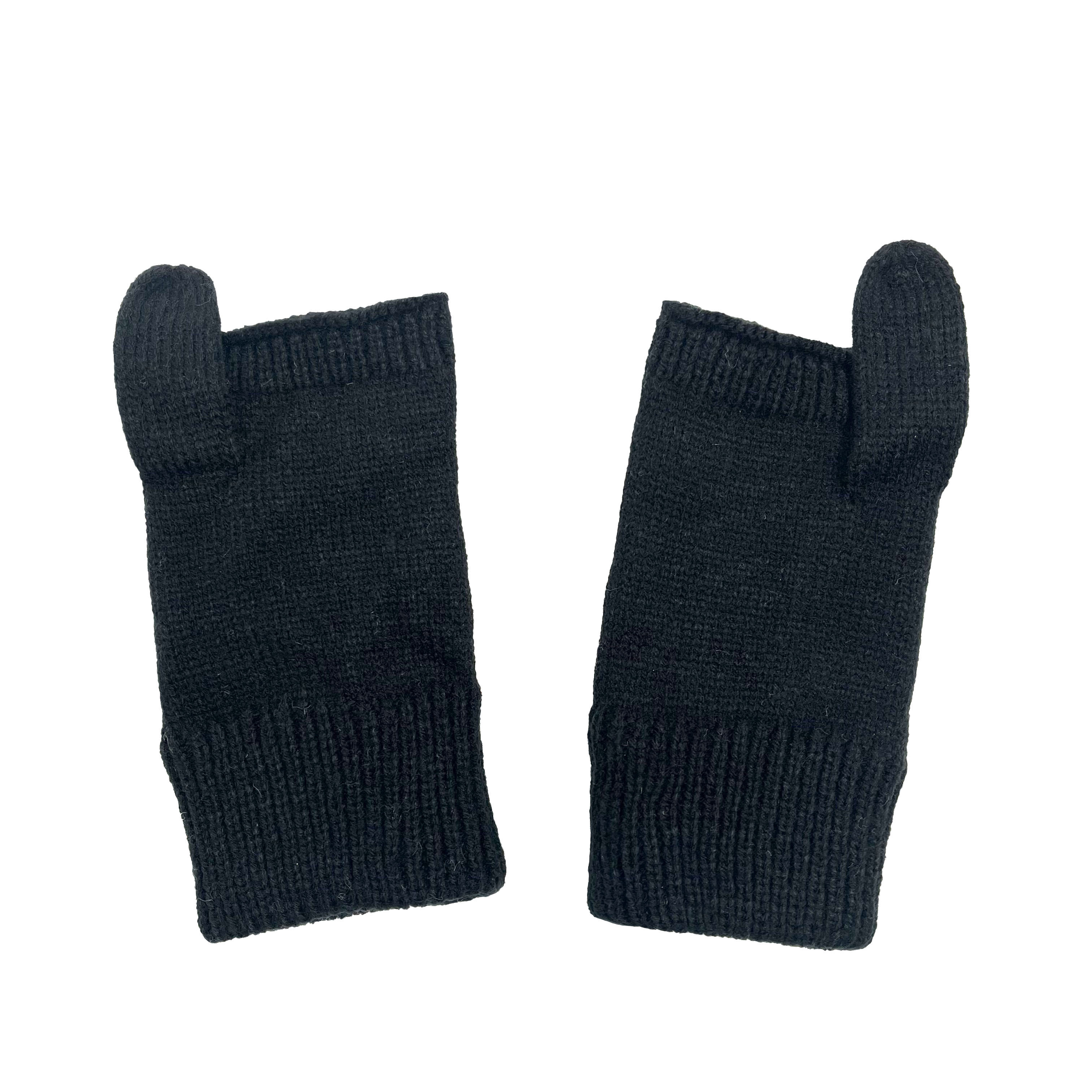 Custom Fingerless Mittens Winter Touchscreen Knitted Convertible Flip Top Fingerless Mittens Gloves