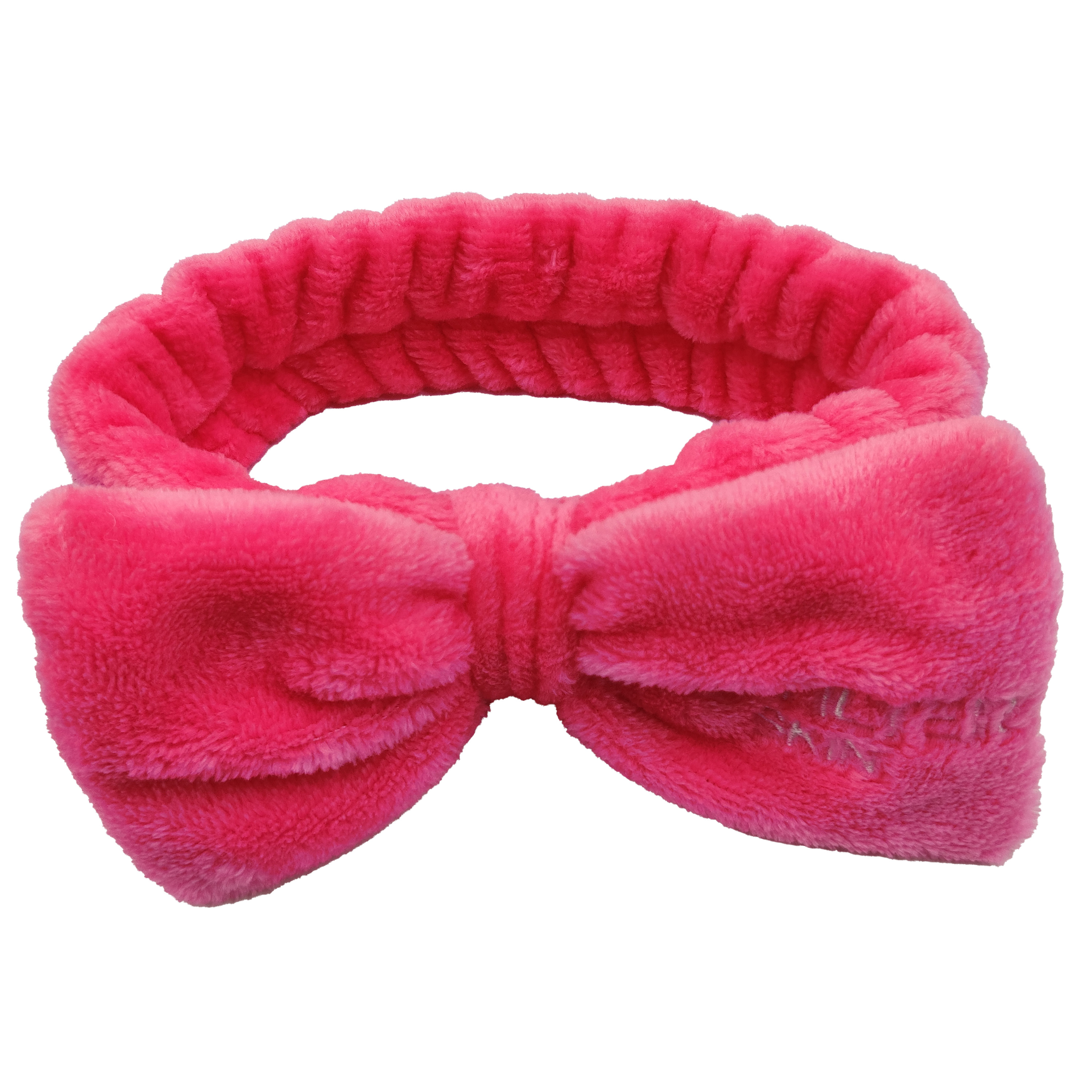 Soft Solid Color Face Makeup Hair Bands for Washing Face Shower Coral Fleece Women Bow Facial Fluffy Spa Headband