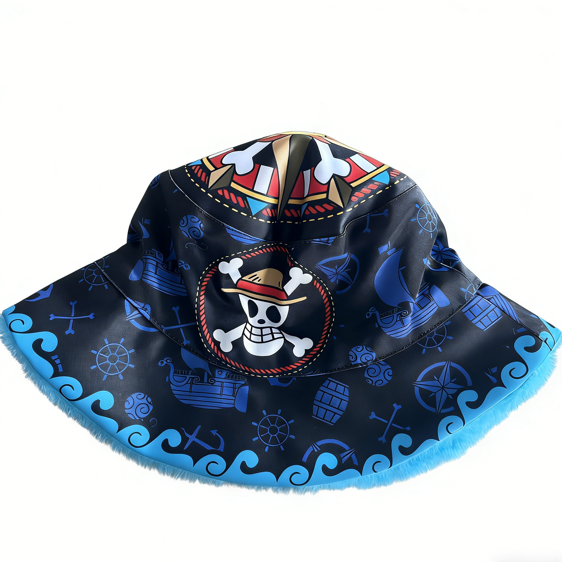 Custom Print Winter Coral Fleece Waterproof Double-sided Bucket Hat