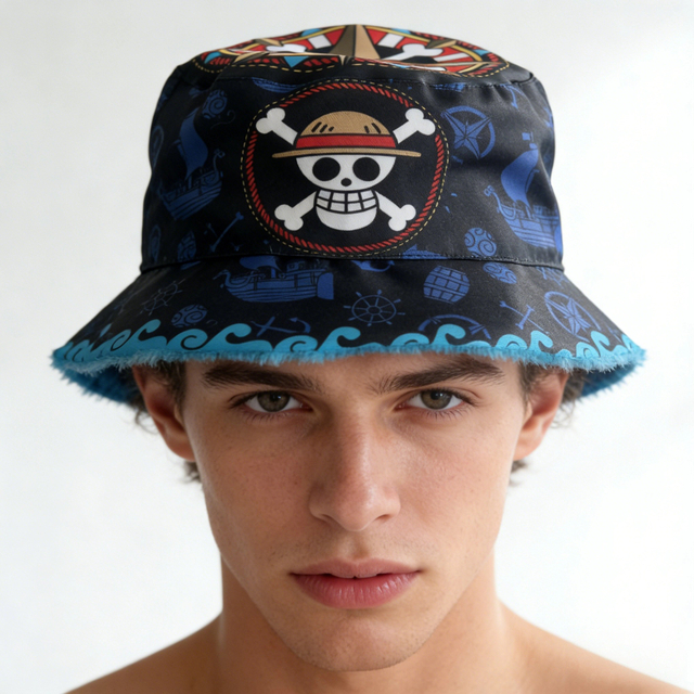 Custom Print Winter Coral Fleece Waterproof Double-sided Bucket Hat