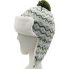 New Fashion Earmuff Jacquard Double Layers Polar Fleece Acrylic Knit Pompom Beanie Hats