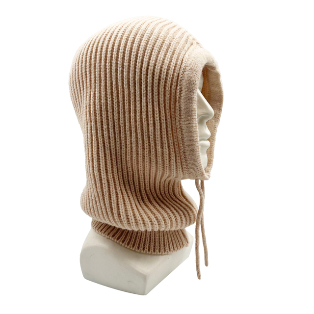 NEW Design Fashion Women Colorful Windproof Custom Knitted One Hole Balaclava with Tie