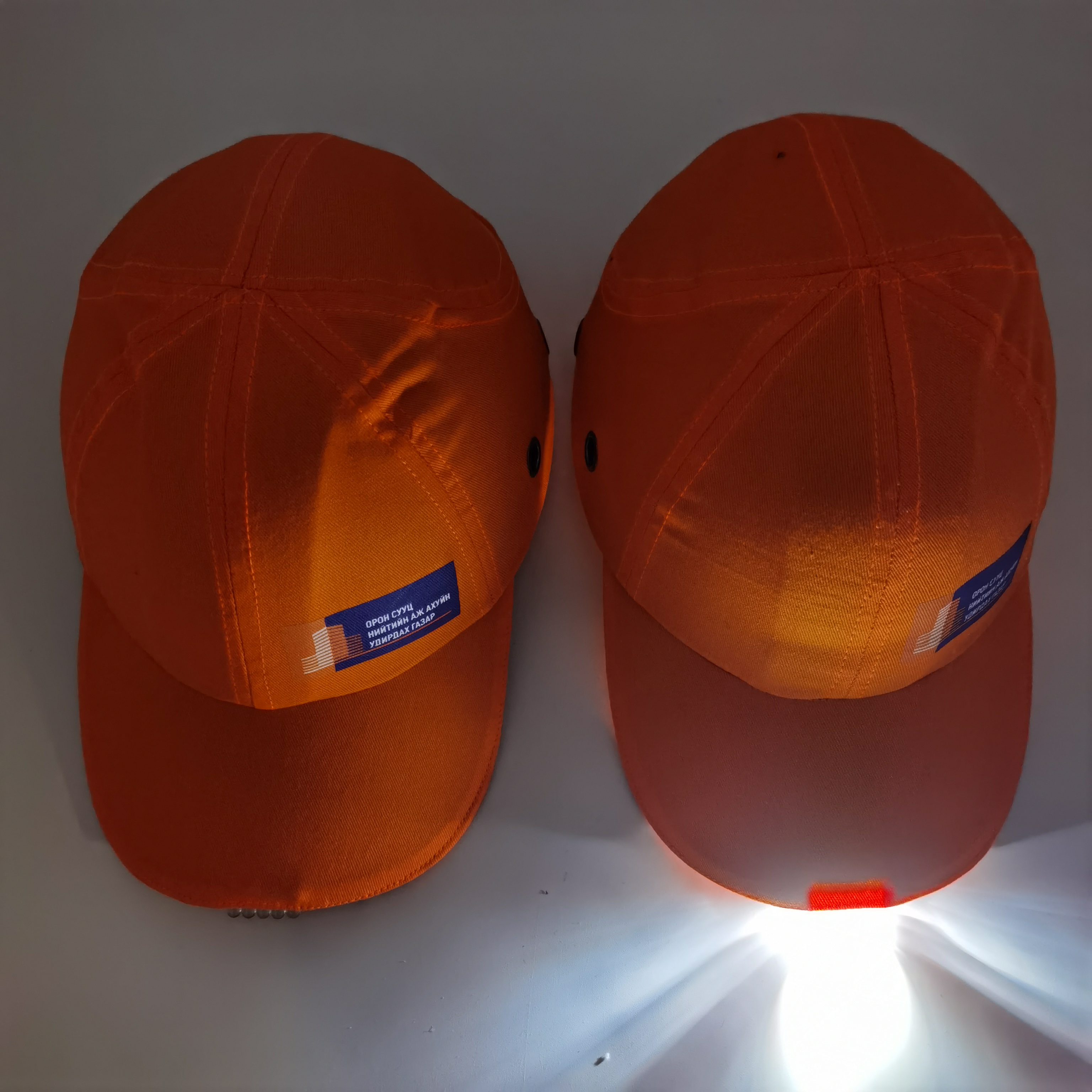 Custom Logo Motorcycle Baseball Safety Bump Cap hat Helmet with Led Light