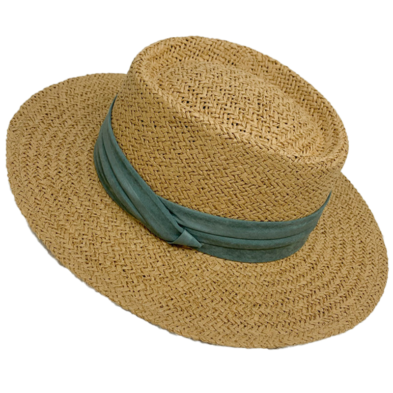 Oem Facotry Summer Beach Fashion Wide Brim Boater Straw Sun Hat with Band