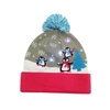 Winter LED Christmas Hat Light Up Xmas Beanie Knitted Hat