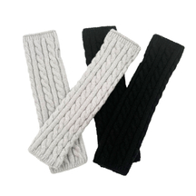 Winter Gloves Warm Knit Fingerless Gloves Half Finger Cuff Gloves Long Mittens