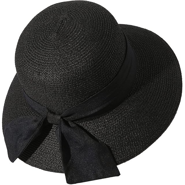 Wholesale Factory Oem Wide Brim Sun Protect Women Foldable Cloche Bucket Paper braided Straw Hat