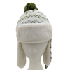 New Fashion Earmuff Jacquard Double Layers Polar Fleece Acrylic Knit Pompom Beanie Hats