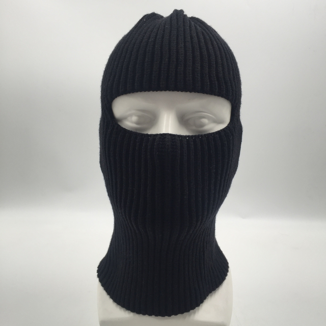 Custom Winter Knit Acrylic 1 Hole 2 Hole 3 Hole Outdoor Full Face Cover Ski Mask Balaclava