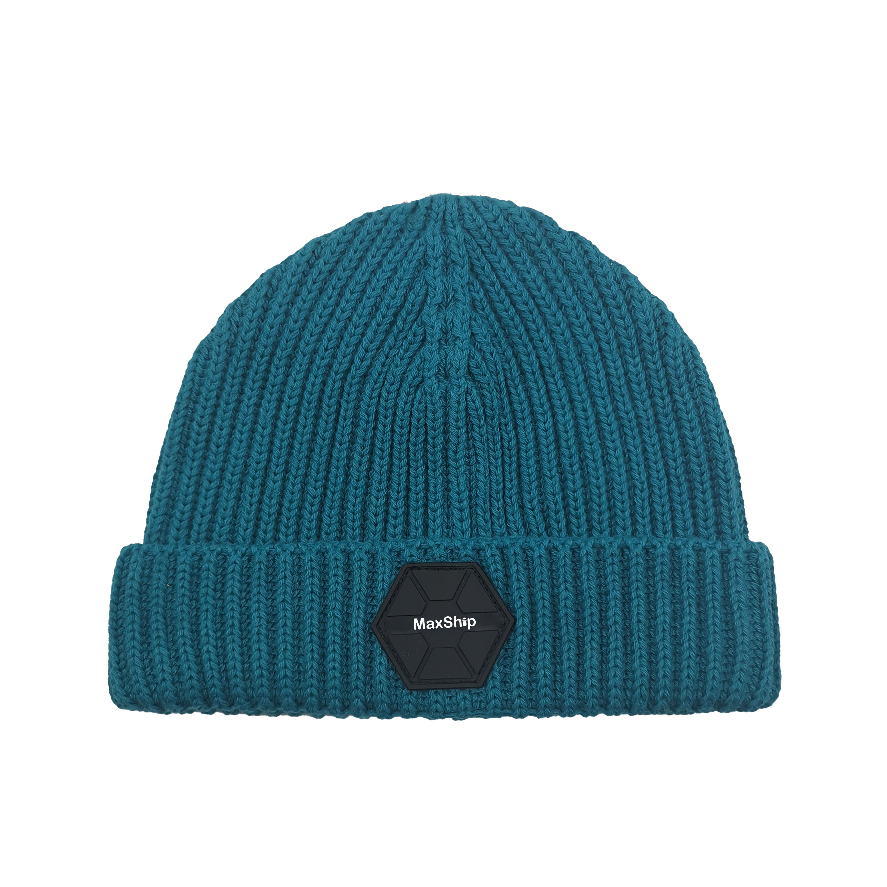 Custom Classic 100% Cotton Autumn Winter Tight Beanie with PU Label