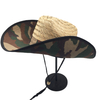 Custom Printed Mens Roll Up Brim Natrual Grass Summer Sun Protect Cowboy Straw Hat with Logo