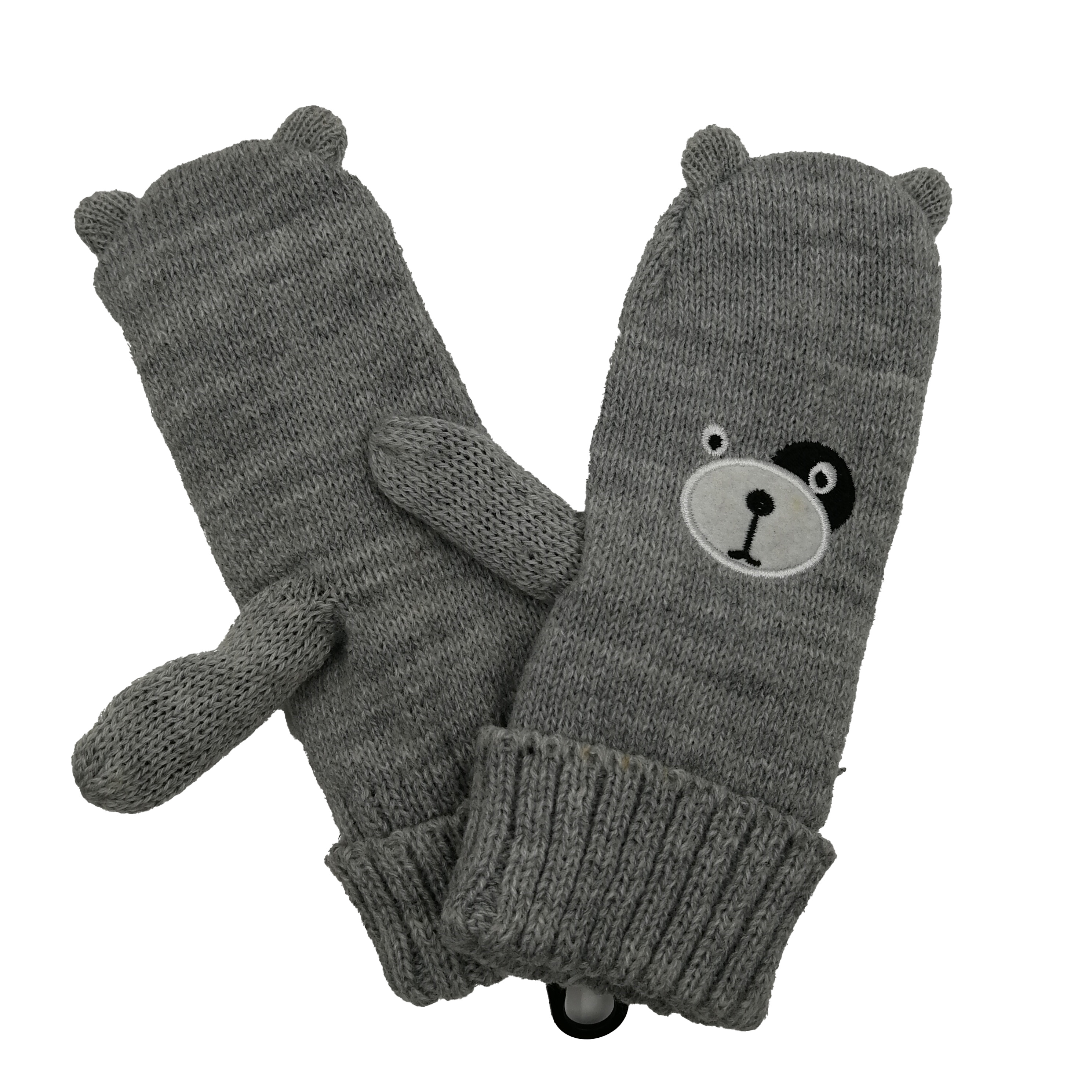 Kids Hand Knitted Animal Pattern Custom Thinsulate Acrylic Gloves Mittens for Winter