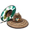 Custom Wide Brim Summer Beach 2 Tone Color Dyeing Men Lifegaurd Fishing Straw Sun Hat