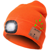 Bluetooth Beanie Music Hat with Light Unisex USB Rechargeable 4 LED Headlamp Cap with Headphones