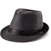 Wholesale Summer Unisex Short Brim Roll Up Paper Fedora Straw Sun Hat with Band