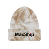 Tie Dye Winter Soft Cotton Plain Rib Knitted Beanie Hat