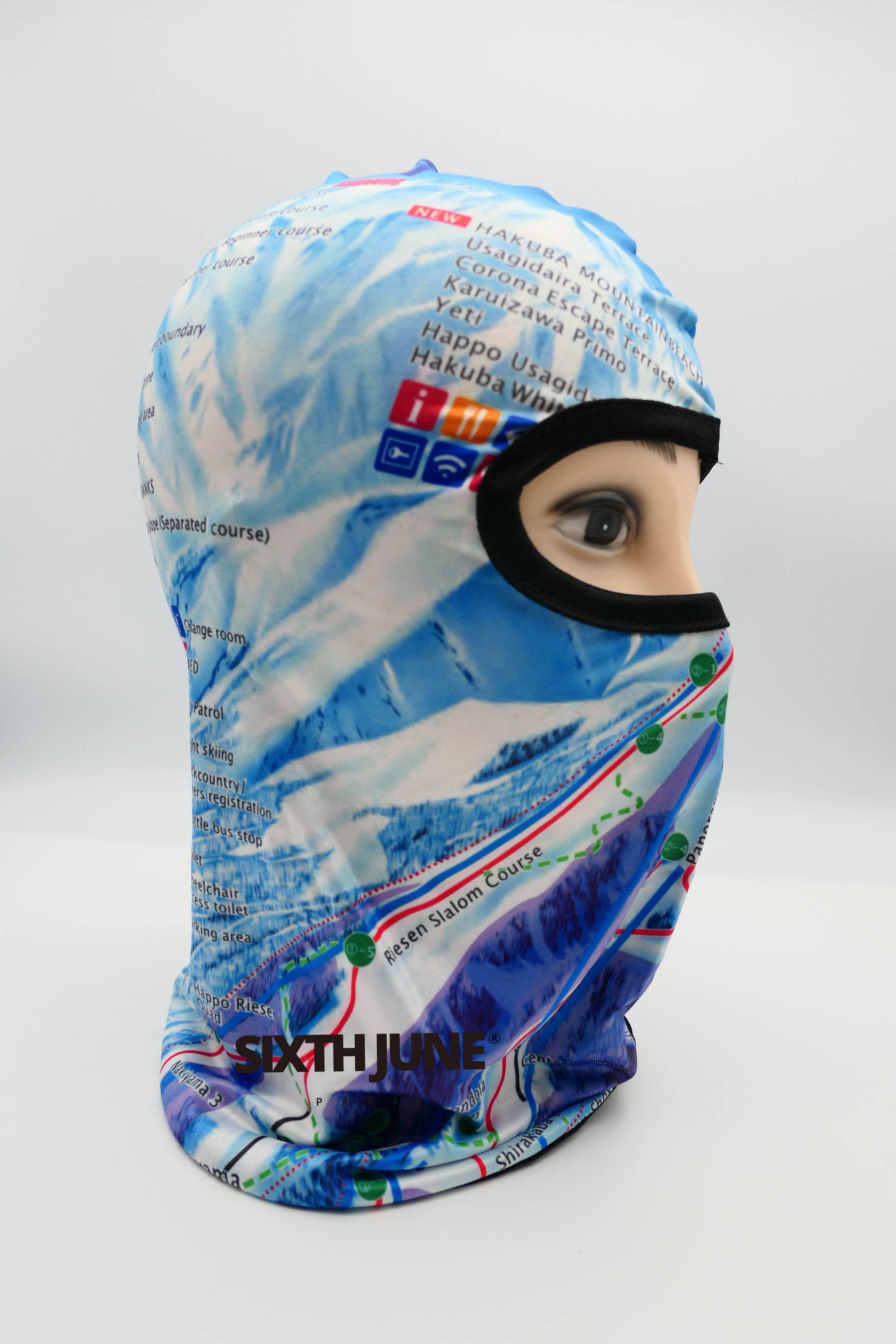 Custom Knit Jersey Men Women Outdoor Face Cover Ski Mask Light Thin Balaclava for Skiing Snowboarding Motorcycle Biking