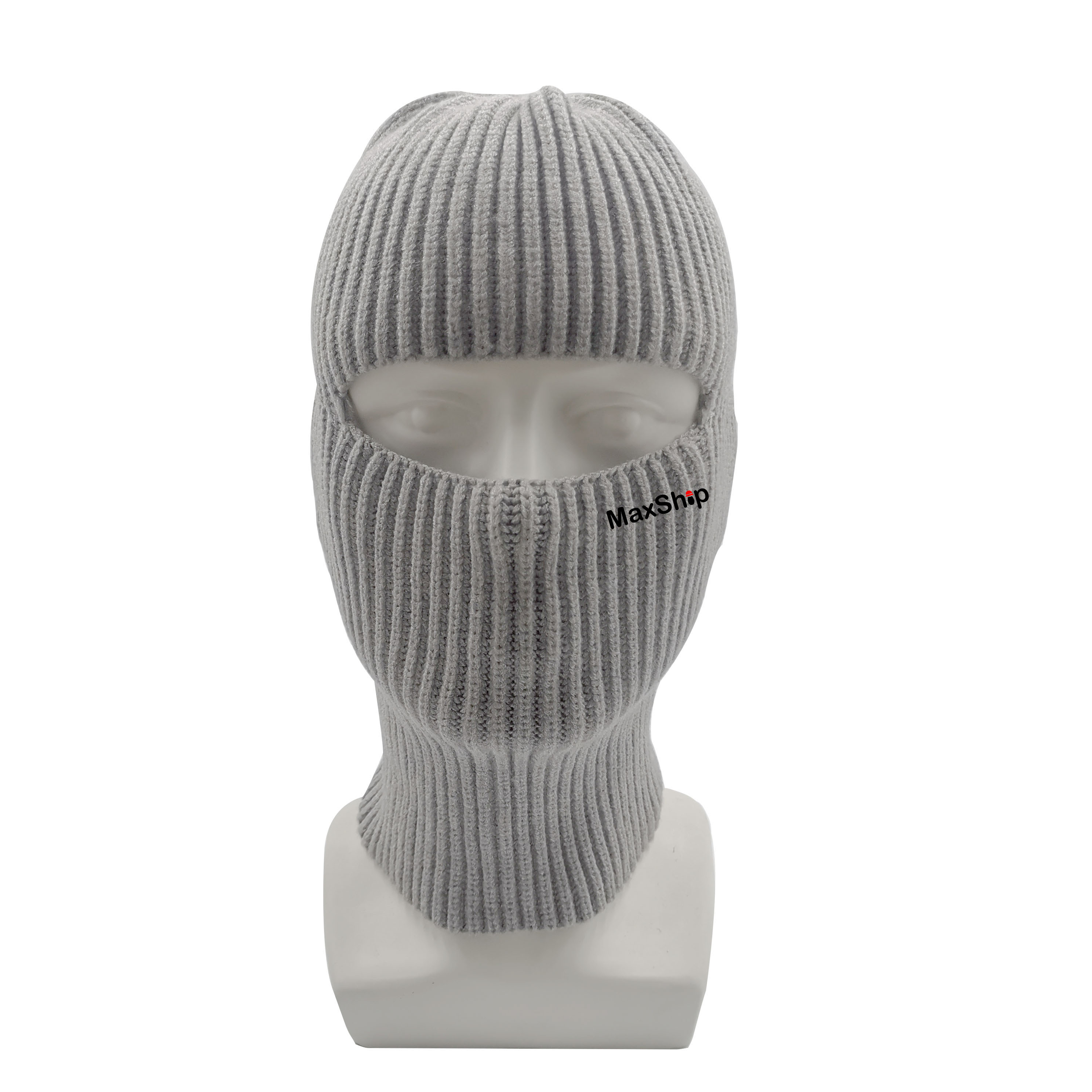 Elastic Core-spun Yarn Knitted One Hole Ski Masks Soft Warm Balaclava Beanie