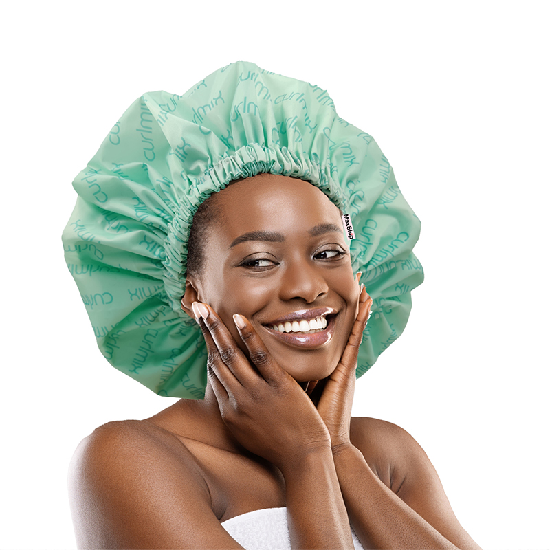 Premium Satin Lined Shower Cap for Beauty Retail